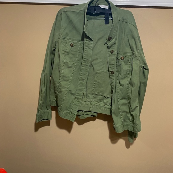 Charter Club Jackets & Blazers - Charter Club Women's Olive Denim Suit Jacket & Pants Size L